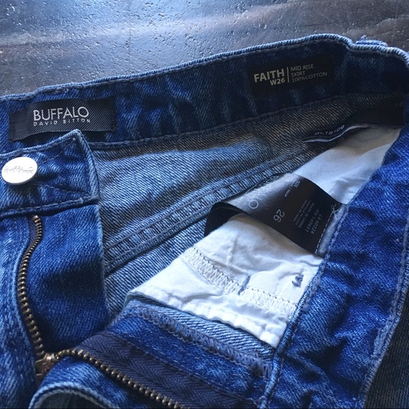 Buffalo David Bitton Embroidered Denim Jean Skirt - Picture 4 of 7